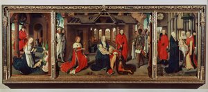 賢者の崇拝：三部作全体 作： Hans Memling