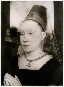 ギヨーム・モレルの妻、バーバラ・ファン・ブレンダーバーグ、c1480、1927 作： Hans Memling