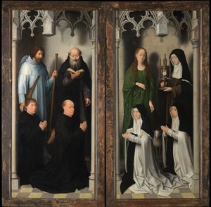 洗礼者聖ヨハネと伝道者聖ヨハネのトリプティクの外観 作： Hans Memling
