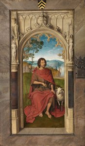 ヤン・フロレインのトリプティクの外装パネル 作： Hans Memling