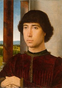 若い男の肖像、ca。 1472-75。 作： Hans Memling
