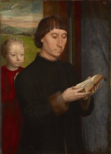 読書する男性の肖像 作： ハンス・メムリンク