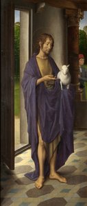 「TheDonneTriptych」の洗礼者ヨハネ、1478年頃（オークに油彩） 作： Hans Memling