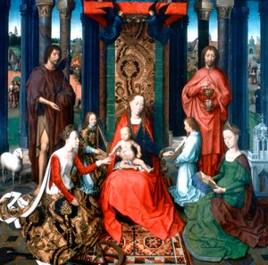 洗礼者聖ヨハネと福音伝道者聖ヨハネの三連祭壇画、1479 作： Hans Memling