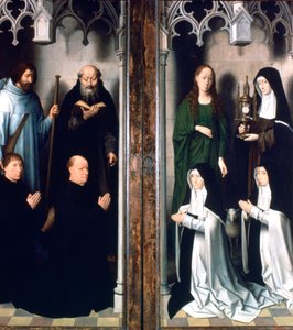 洗礼者聖ヨハネと福音伝道者聖ヨハネの三連祭壇画、1479 作： Hans Memling