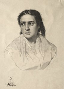 少女の頭、1870年。 作： Hans Meyer