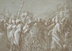 軍事行列、16 世紀。 作： Hans Mont