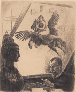 寓意的な自画像 作： Hans Nikolaj Hansen