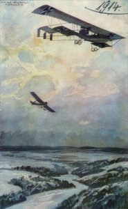 Argonnerwa 上の偵察旅行の軍用複葉機 作： Hans Rudolf Schulze