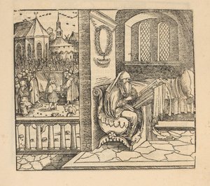 祈る女と葬列 作： Hans Schäufelein (possibly)