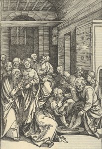 聖ペテロの足を洗うキリスト、「主イエス・キリストの受難の鏡」より、1507年。