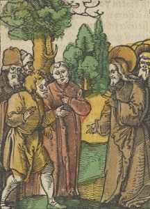 キリストとパリサイ人、ダス・プレナリウム、1517年より。