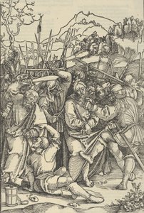 私たちの主イエス・キリストの情熱の鏡からのキリストの逮捕、1507. 作： Hans Schäufelein the Elder