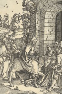 私たちの主イエス・キリストの情熱の鏡からのエルサレムへの入場、1507年。 作： ハンス・シャウフェライン（父）