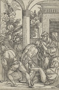 キリストの生涯からの鞭打ち、約。 1511-12。 作： Hans Schäufelein the Elder