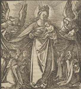Hymmelwagen auff dem, wer wol leben..., 1517 の慈悲の聖母。 作： Hans Schäufelein the Elder