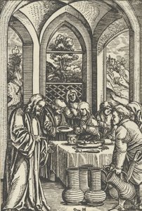 カナでの結婚式、キリストの生活から、ca。 1511-12。 作： Hans Schäufelein the Elder