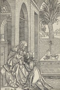 聖アンナと聖母子、1510年。 作： Hans Schäufelein the Elder