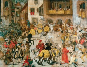 騎士トーナメント、ca 1509-1510 作： Hans Schäufelin