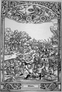 火星（木版画） 作： Hans Sebald (School of) Beham