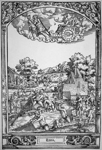 A Lua (xilogravura) 作： Hans Sebald (School of) Beham