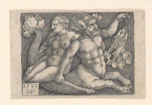 トリトンとニンフ 作： Hans Sebald Beham