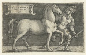 アレキサンダー大王と馬のブケファルス Alexander Mangnvs (オブジェクトのタイトル) 作： Hans Sebald Beham
