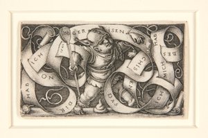 大きな文字の小さな道化師 (The little Buffoon) 作： Hans Sebald Beham