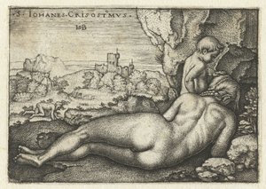 砂漠の隠者としての聖ヨハネ・クリソストム 作： Hans Sebald Beham