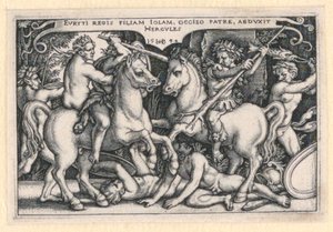 イオーレを誘拐するヘラクレス 作： Hans Sebald Beham
