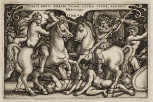 『ヘラクレスの労働』よりヘラクレスとイオーレ 作： Hans Sebald Beham