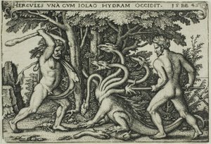 「ヘラクレスの労働」より「ヘラクレスとヒドラ」 作： Hans Sebald Beham