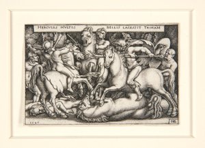トロイア人を倒すヘラクレス 作： Hans Sebald Beham