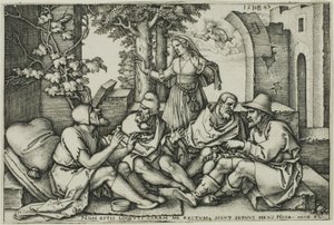 友達との仕事の会話 作： Hans Sebald Beham