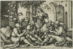 友達との仕事の会話 作： Hans Sebald Beham