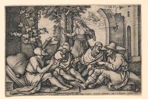 友達との仕事の会話 作： Hans Sebald Beham