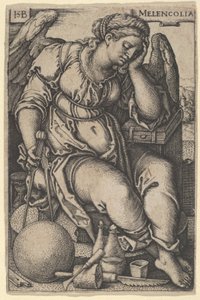 メランコリア、1500〜50年頃（彫刻） 作： Hans Sebald Beham