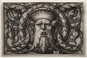 サティスヘッドアンドリースの装飾、1543年。 作： Hans Sebald Beham