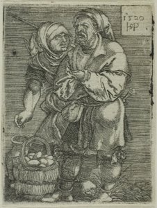 卵を売る農民夫婦 作： Hans Sebald Beham