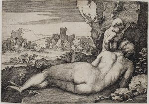 聖ヨハネ・クリュソストモスの懺悔 作： Hans Sebald Beham