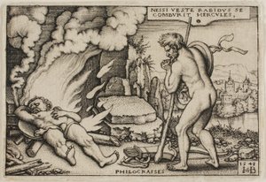 「ヘラクレスの労働」より「ヘラクレスの死」 作： Hans Sebald Beham