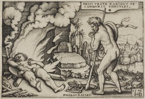 ヘラクレスの労働、1548年からのヘラクレスの死 作： Hans Sebald Beham