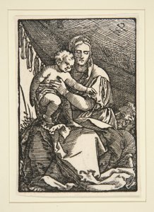天蓋の下の聖家族 作： Hans Sebald Beham