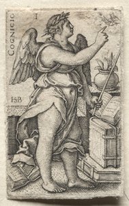 神の知識と七つの枢機卿の美徳: 神の知識 - Cognicio 作： Hans Sebald Beham