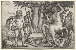 1542年、ヘラクレスとネサス。 作： ハンス・セバルド・ベハム