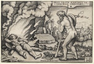 ヘラクレスの労働: 薪のヘラクレス 作： Hans Sebald Beham