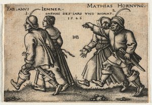 農民の結婚式または12ヶ月、1546年。 作： Hans Sebald Beham