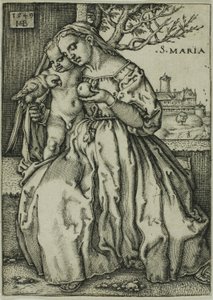 オウムと聖母子 作： Hans Sebald Beham