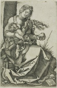 梨を持つ聖母 作： Hans Sebald Beham