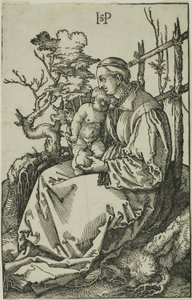 聖母と梨の親子 作： Hans Sebald Beham